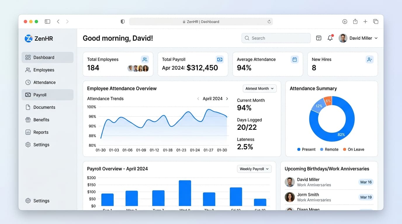 PeopleFirst dashboard preview